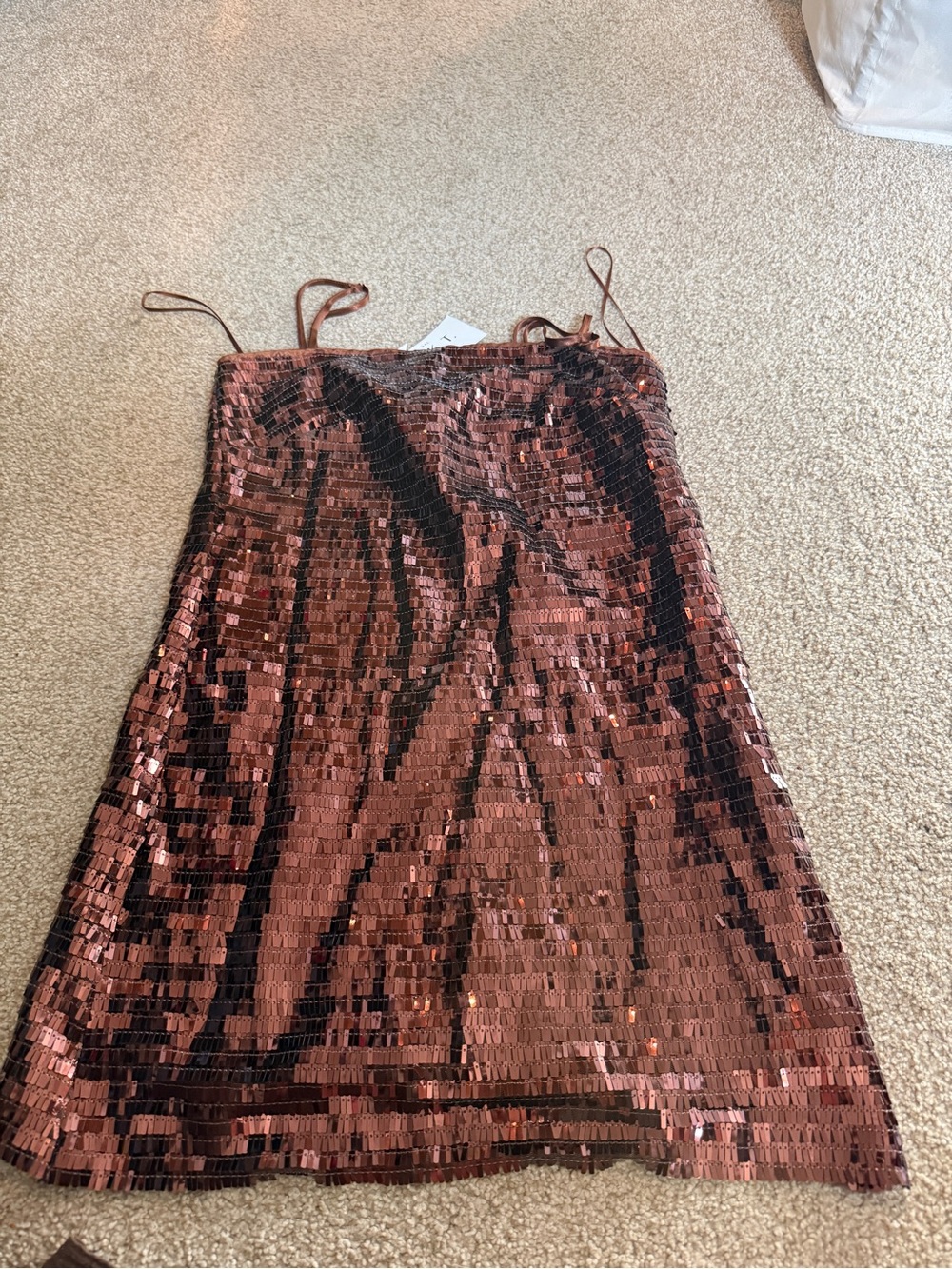 ASTR Brown Sequin Mini Dress NWT XS